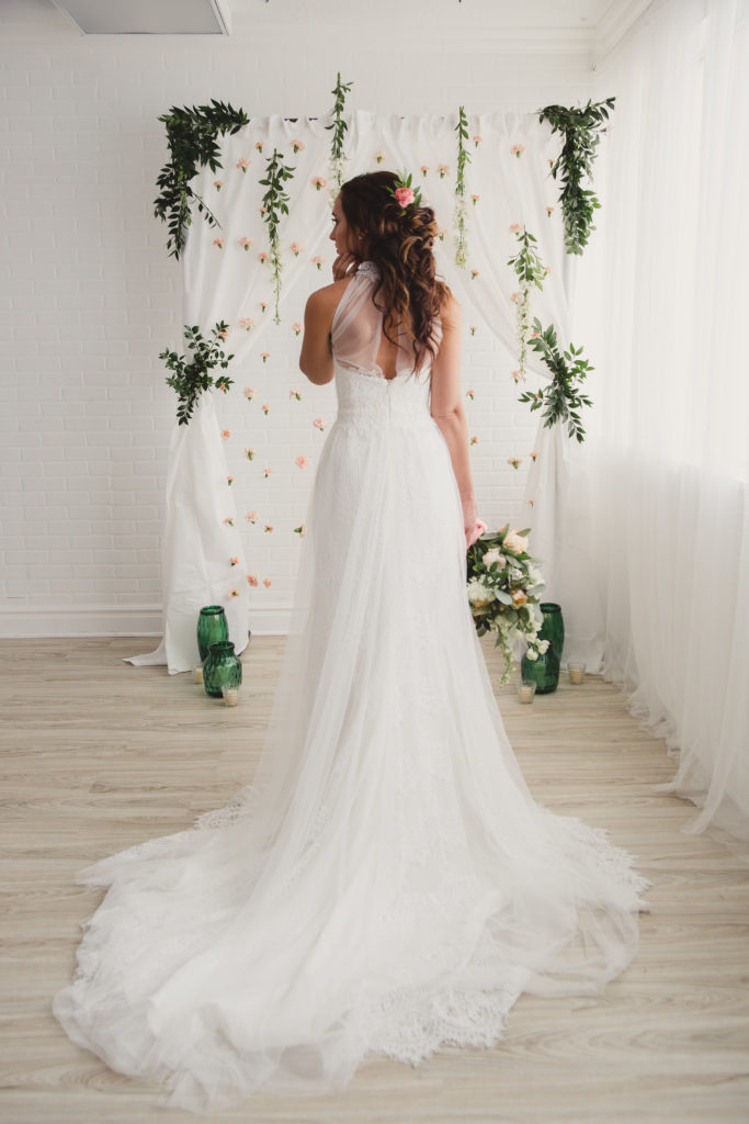 lace tulle wedding dress